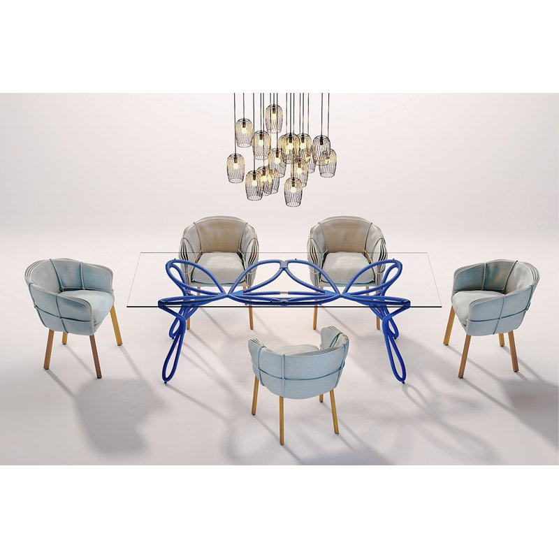 Corda Dining Table, Indigo