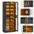 Tall Bookcase with Doors and LED Light-1946821393