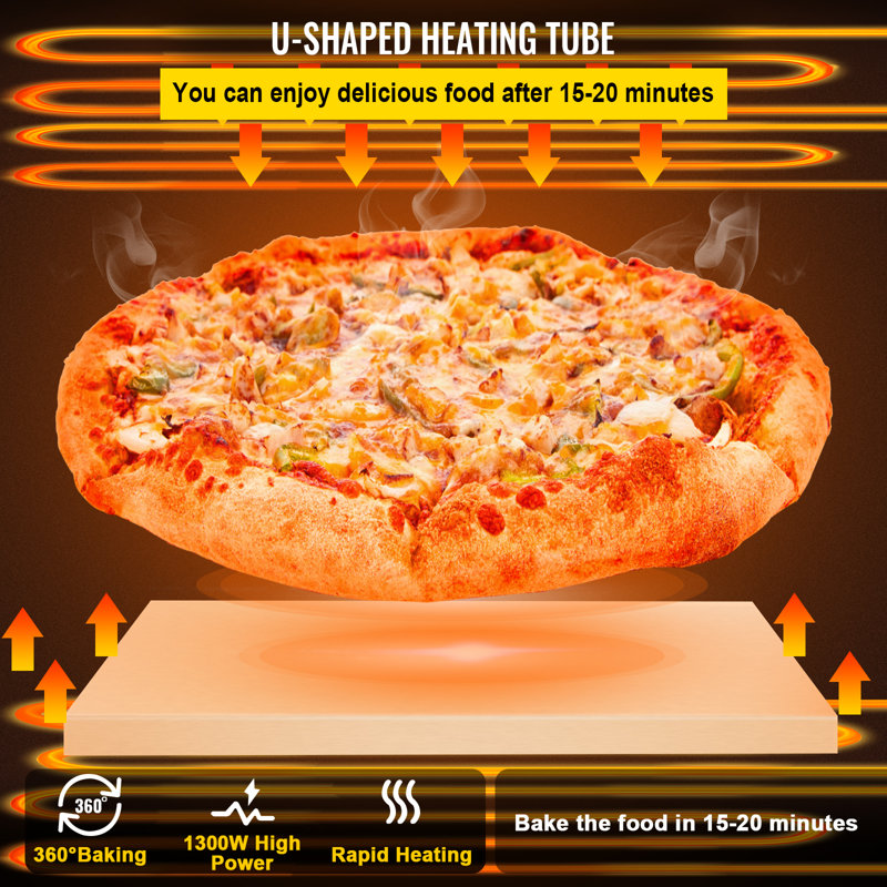 VEVOR Stainless Steel Electric Commercial Countertop Pizza Oven