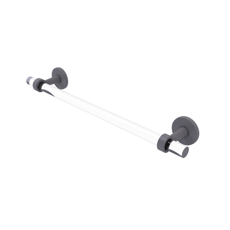 Barre à serviettes murale clearview, Gris mat, H 3,8 po x l 40 po x P 2,6 po