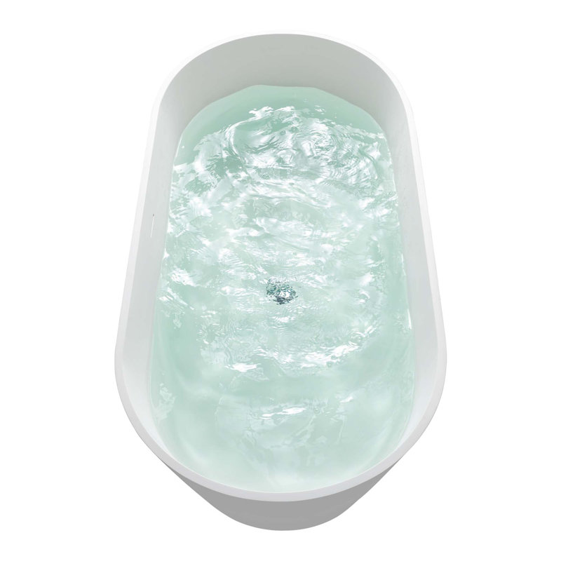 63" Solid Surface Soaking Bathtub