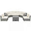 Ensemble de meubles de patio Mobilier d'extérieur Méridienne en rotin Ensemble de sièges de patio avec coussins et table de centre-1539146391