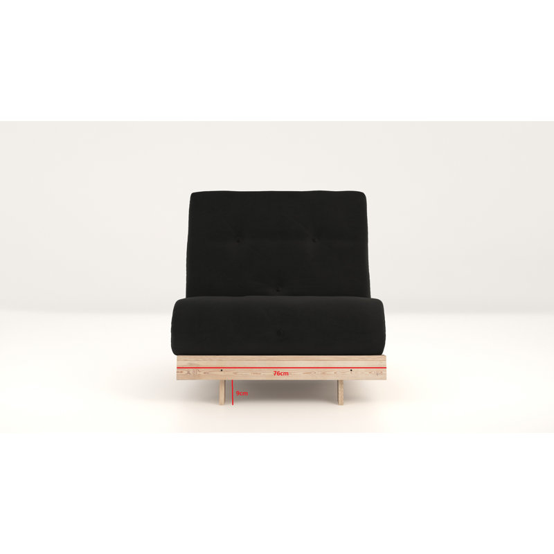 Chenango 75cm Upholstered Futon Chair, Gun Grey