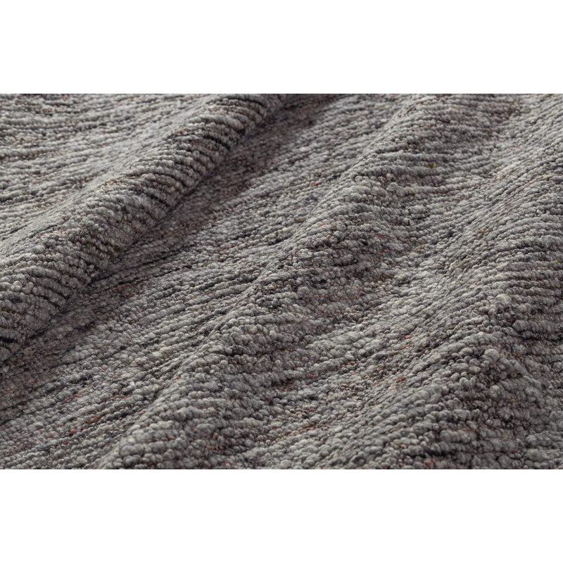 Hearthstone Hand Knotted Wool No Pattern And Not Solid Color Area Rug in Brown/Gray, Rectangle 2' x 3'
