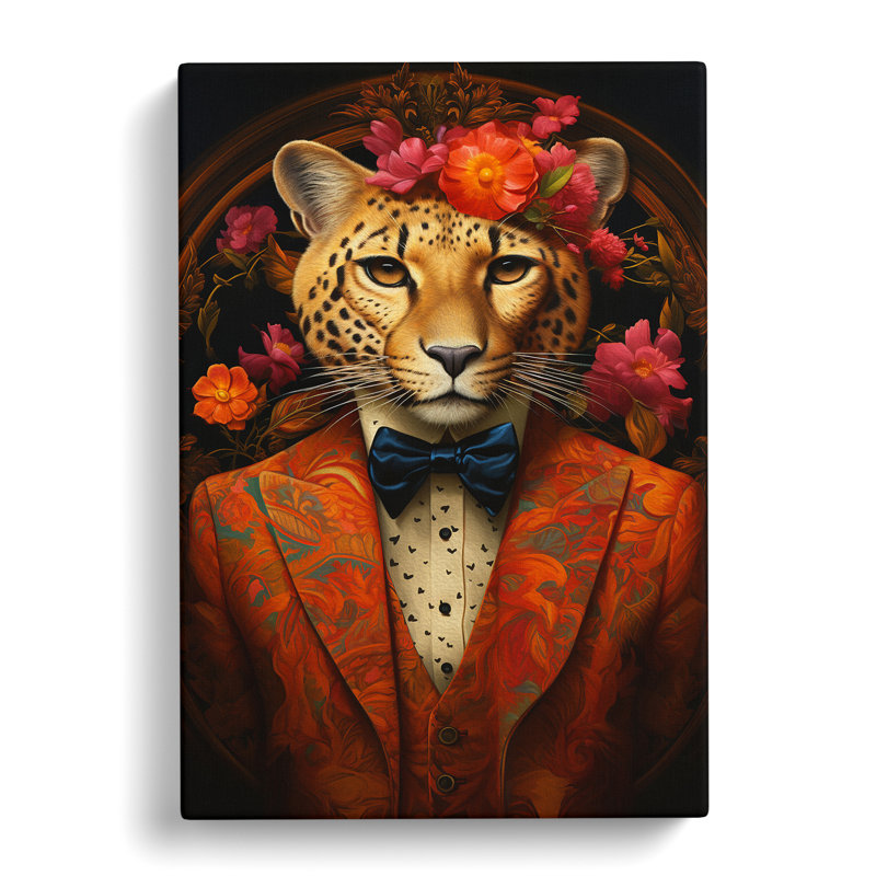 Cheetah Baroque No.2 - No Frame Print, 50cm H x 35cm W x 3cm D