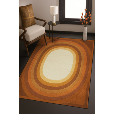 Tapis bleu tissé lavable rétro Mosso