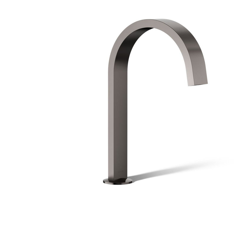 Components Deck-Mount Bath Spout with Ribbon Design, Vibrant Titanium