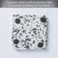 Sous-verres en terrazzo blanc naturel avec grandes taches de marbre et envers de protection en liège 4 po