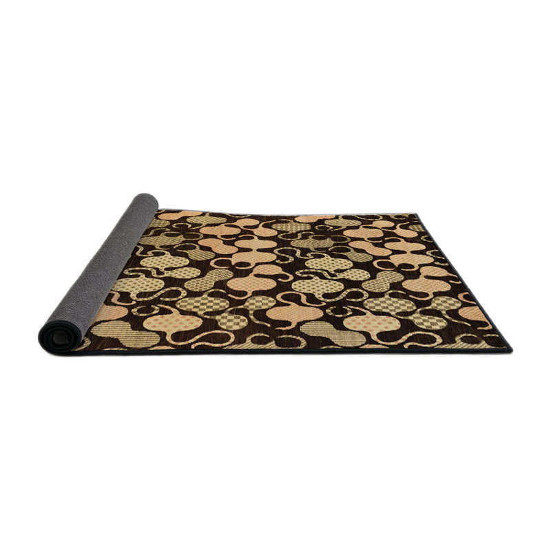 Tapis abstrait moderne 144 po, Rond 8 pi