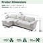 Canapé de luxe en L rembourré en chenille avec repose-pieds-1521450583