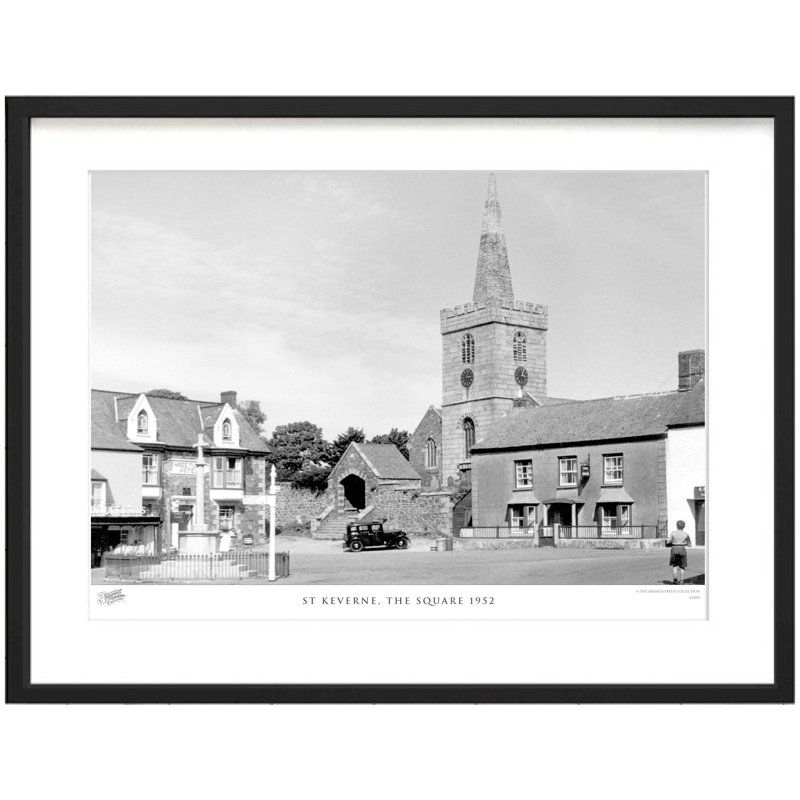 St Keverne, The Square 1952 by Francis Frith - Single Picture Frame Print, 60cm H x 80cm W x 2.3cm D