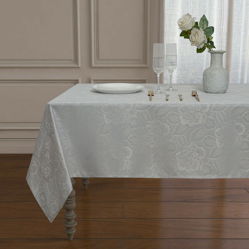 Nappe Anthonyville Shabby Elegance, 84 po x 60 po, Gris