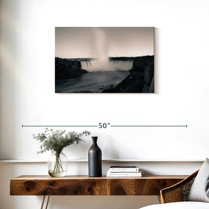 Alvord Monochrome Niagara Falls, 20" H x 30" W