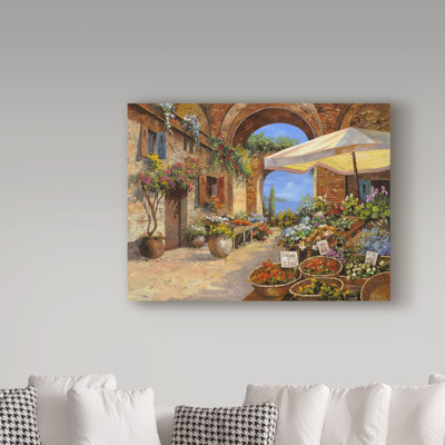 Darlee 'Il Mercato del Lago' Acrylic Painting Print on Wrapped Canvas