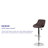 Occoquan Vinyl Bucket Seat Adjustable Height Barstool with Diamond Pattern Back-2090003956