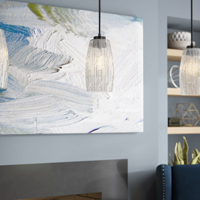 Luminaire suspendu cylindrique à 1 lumière