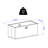 Ikeda 2-Piece Foldable Fabric Basket Set in Black, 9.94'' H X 22.89'' W X 10.03'' D-852125351-852125371