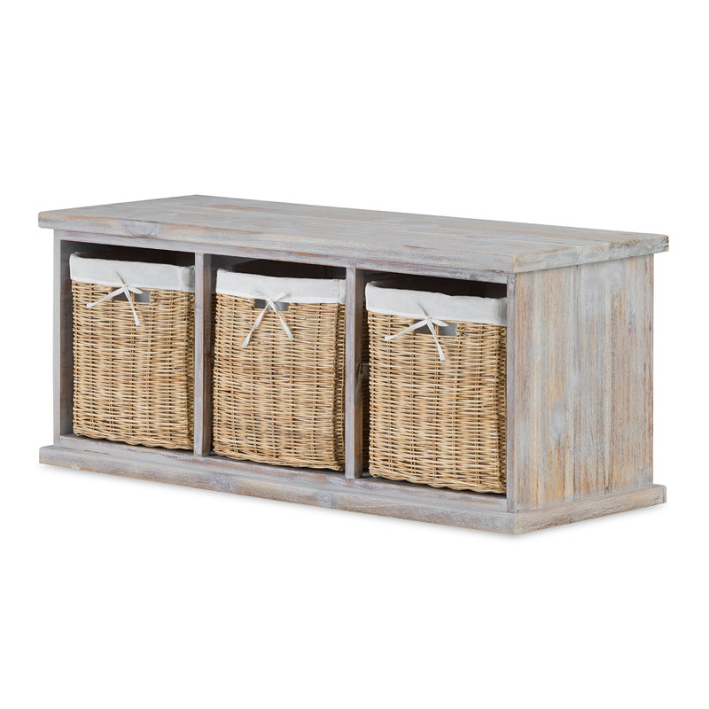 Karina Solid Wood Storage Bench