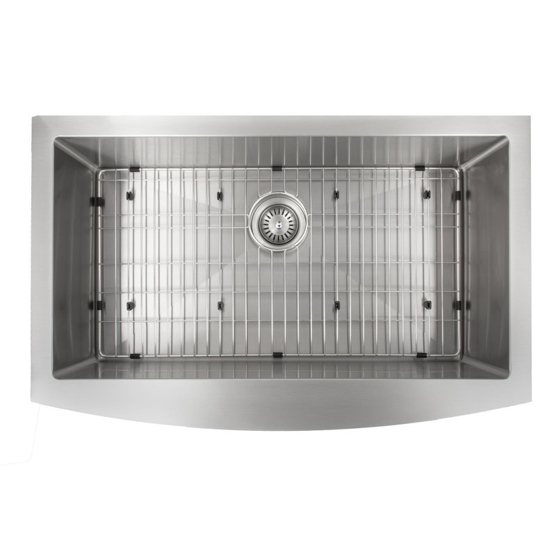Vail Stainless Steel 33" L x 21" W Undermount Kitchen Sink with Basket Strainer