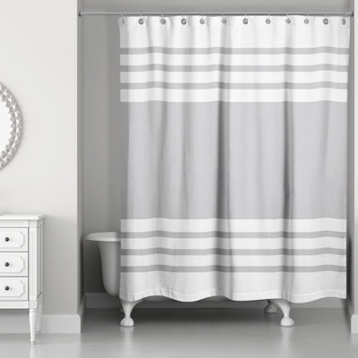 Hylan Striped Shower Curtain