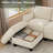 Esai 112" Modern 6 Seat Upholstered Chenille U Shaped Sectional Sofa with Two Storage Ottomans-622792692