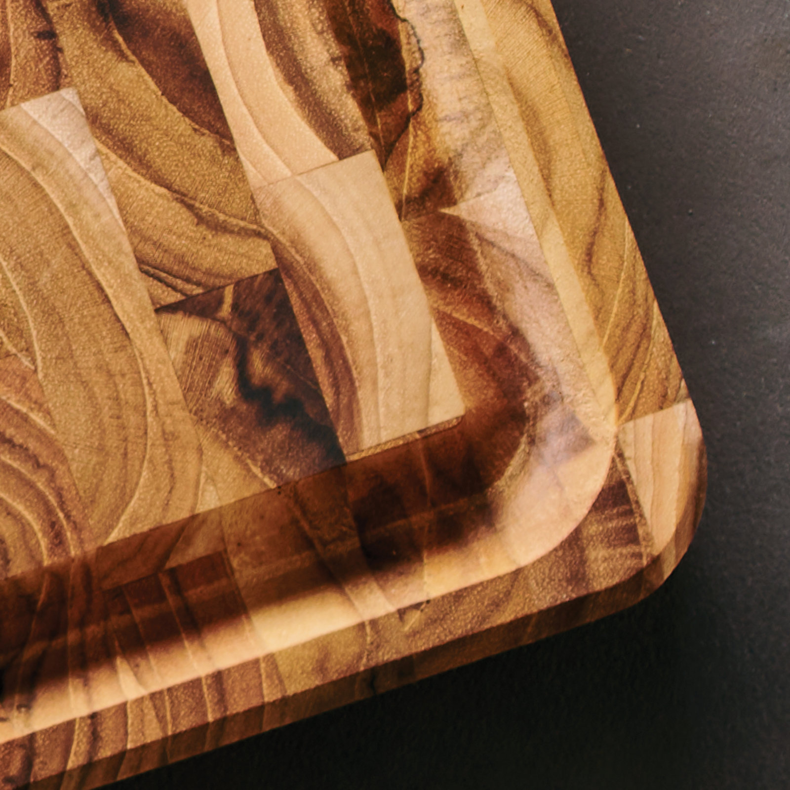 Tramontina 17.75 in x 13.5 in Teak Wood End-Grain Chopping Board