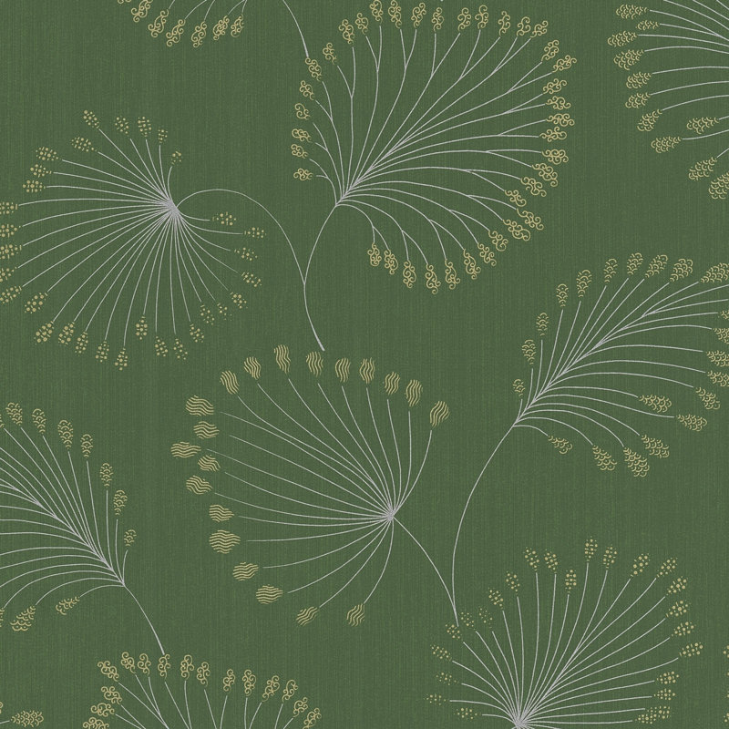 Caputo 10.05m x 53cm Matte Wallpaper Roll, Grey/Green