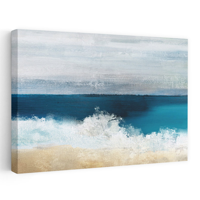Beachfront Abstract Coastal Wall Art Print, 101.6cm H x 152.4cm W