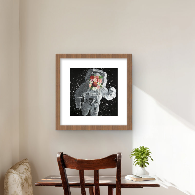 «Dreaming of Space», reproduction encadrée matte pour la décoration intérieure, H 16 po x l 16 po, Brun