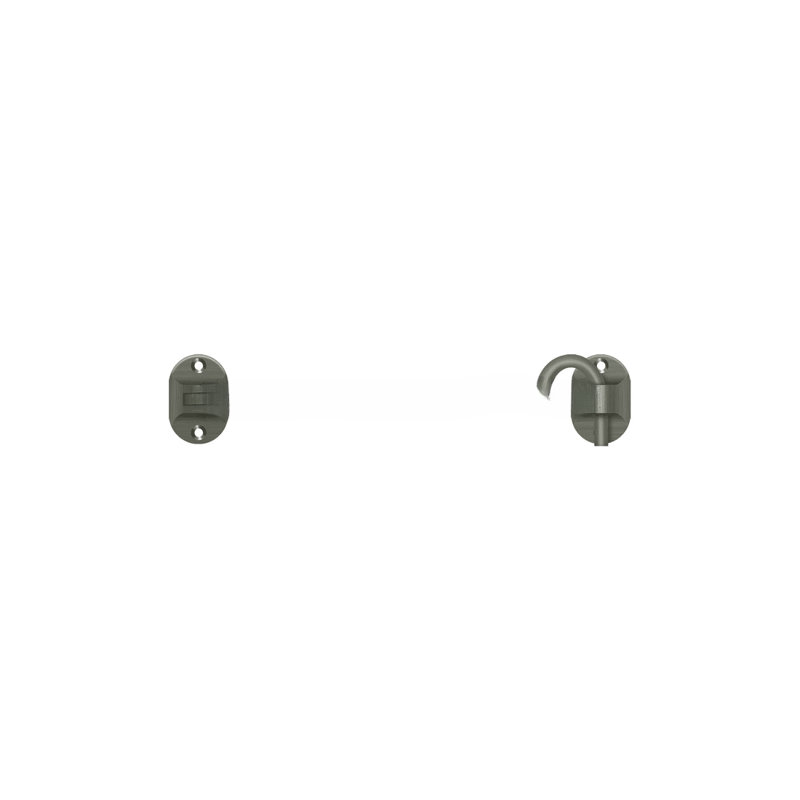 Crochets de cabine Deltana CHB6U15A; Style britannique; 6 po; finition nickel antique, Nickel antique