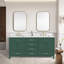 Meuble-lavabo spacieux en bois massif avec double lavabo moderne
