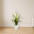 Cymbidium Orchid Artificial Plant in White Planter