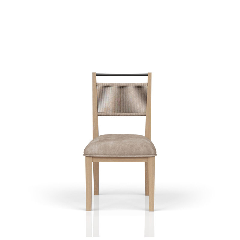 Chaise de salle à manger en placage de chêne massif l 19,75 po x P 24,5 po x H 36 po Tamel (ensemble de 2)