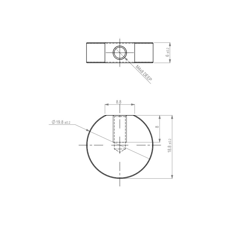 Saraya 20mm Diameter Circle Knob Multipack, Polished Brass