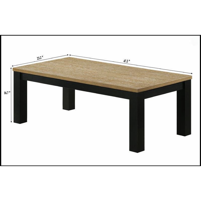 Ensemble de table de salon sophistiqué 3 pièces brun noir avec dessus en bois durable et design contemporain