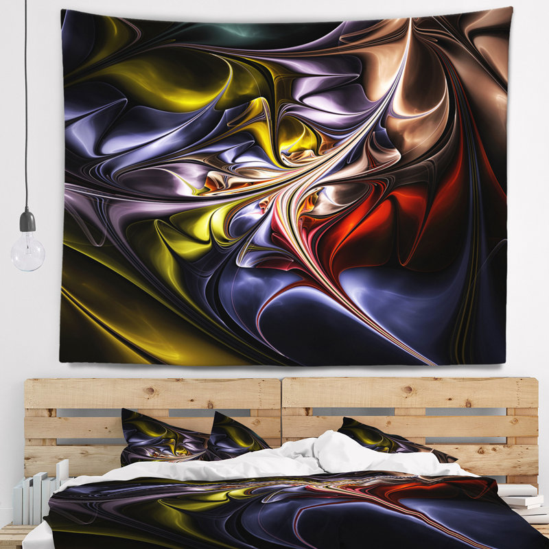 Tapisserie florale multicolore, H 32 po x l 39 po