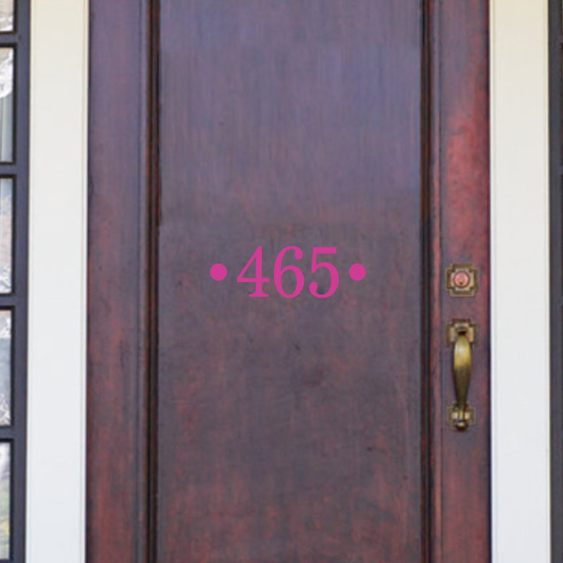 Décalcomanie murale House Number, Rose vif, Oui