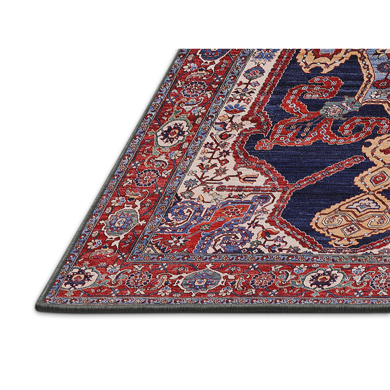 Tapis oriental bleu / rouge, Rectangle 4 pi x 6 pi