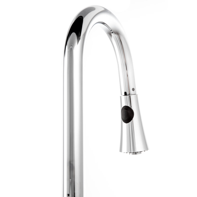 Castor Single Handle Kitchen Faucet with Side Spray and Accessories, Chrome