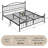Vintage Circular Headboard Metal Bed Frame, Heavy-Duty Iron Platform Bed with Footboard, No Box Spring Needed, Noise-Free-1705649650