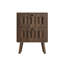 Table de chevet à deux tiroirs avec pieds en bois massif Retro Modern