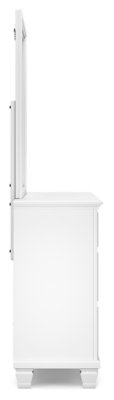 Commode et miroir Fortman, Blanc
