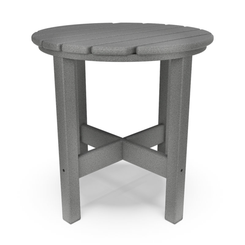 Table de bout ronde grise, Gris