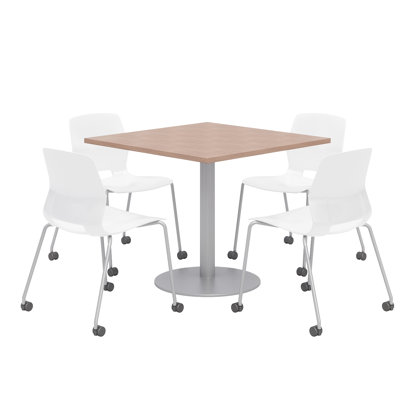 36" L Square Breakroom Table and Chair Set