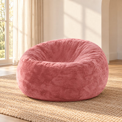 Pouf rond de 120 cm (4 pieds) rempli de mousse à mémoire de forme, pour adultes et adolescents, avec revêtement en flanelle douce et moelleux, canapé confortable et décontracté.