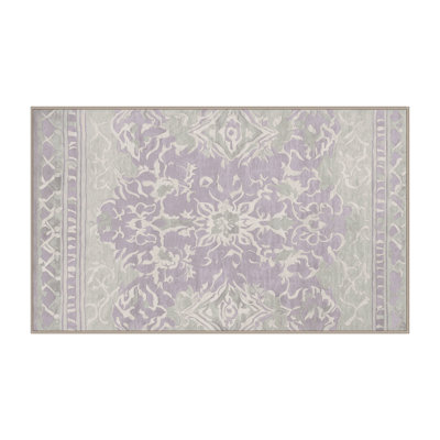 Tapis beige lavable à la machine