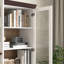 Armoire de rangement en MDF blanc, grands placards de cuisine avec portes en verre et tablettes réglables, armoire de rangement autoportante pour la cuisine, le salon