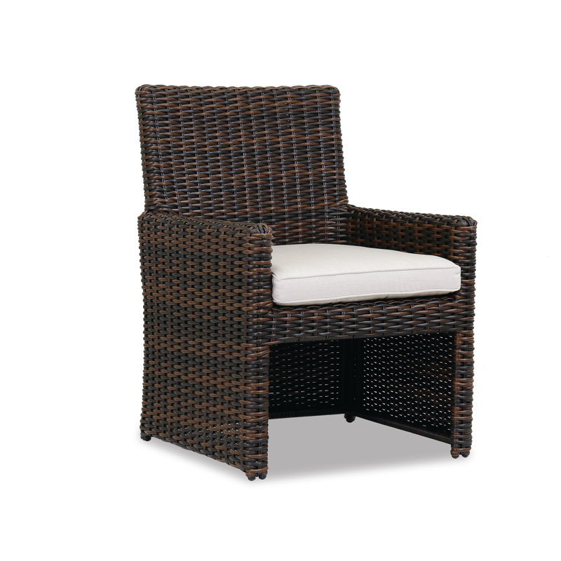 Naomie Patio Dining Chair with Sunbrella® Cushion, Canvas Flax Sunbrella® Canvas