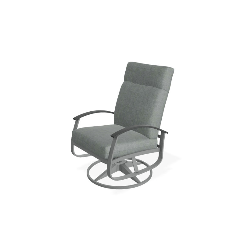 Belle Isle Outdoor Rocker Chair, Blend Indigo, Classic Graphite P30, Textured Graphite