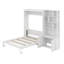 Lit escamotable double avec tablettes